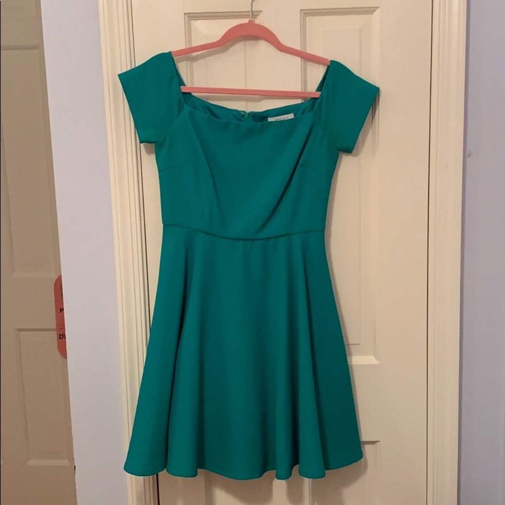 off-the shoulder mini dress